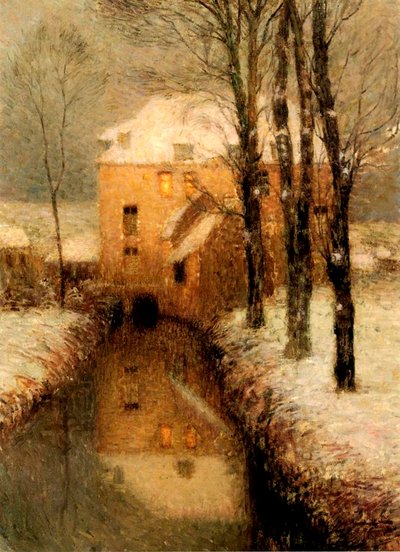 Het Kanaal in de Winter, 1901 door Henri Eugene Augustin Le Sidaner